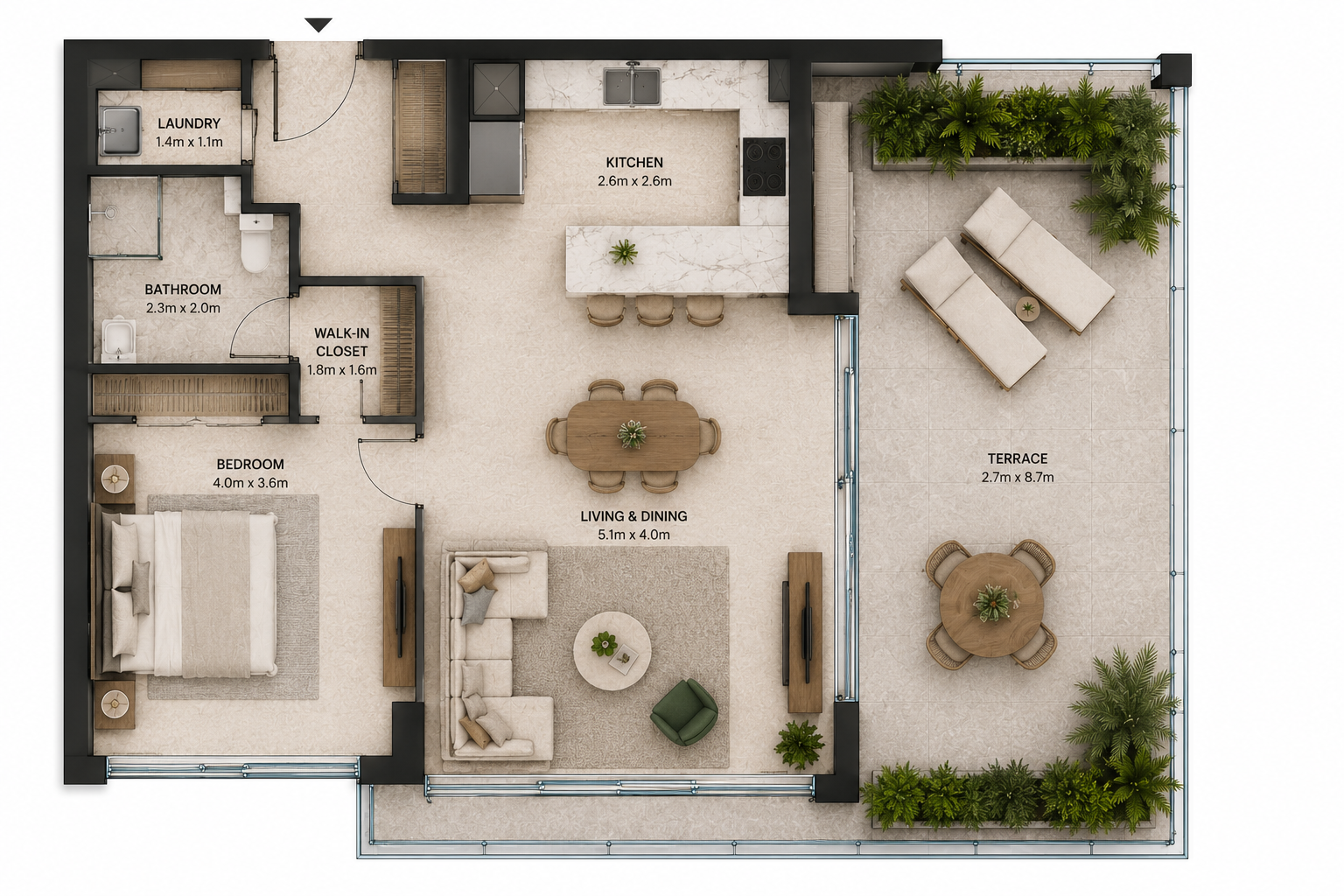 Планировка компактной резиденции Silent Residence